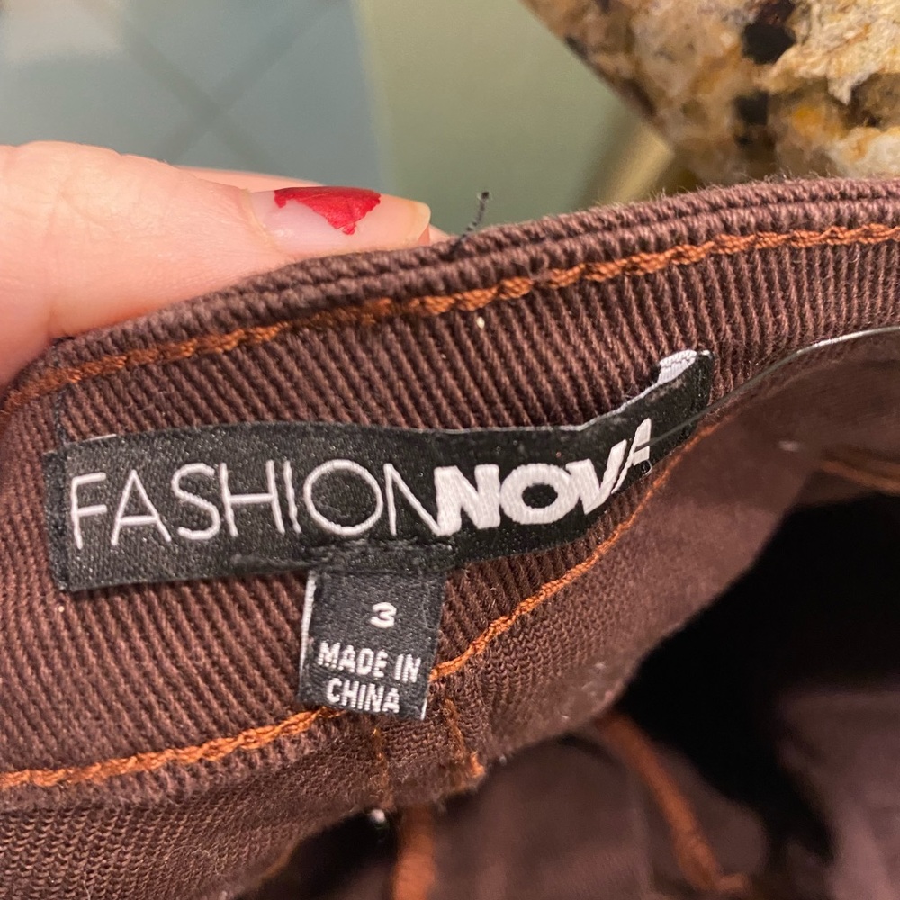 Fashion Nova Brown Flair Jeans